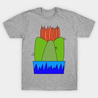 Cute Cactus Design #38: Red Flame Cactus T-Shirt